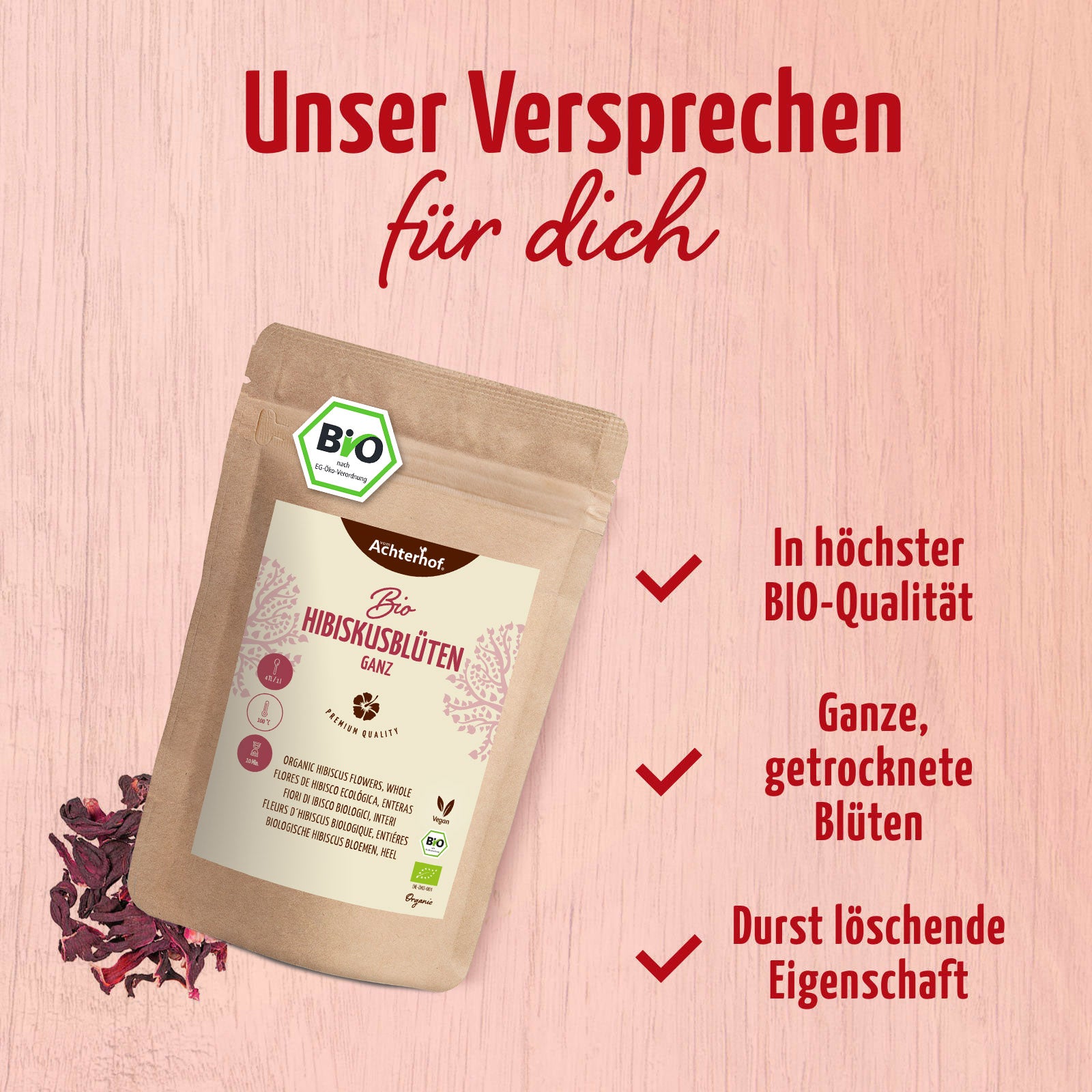Hibiskusblüten ganz Bio (1000g)