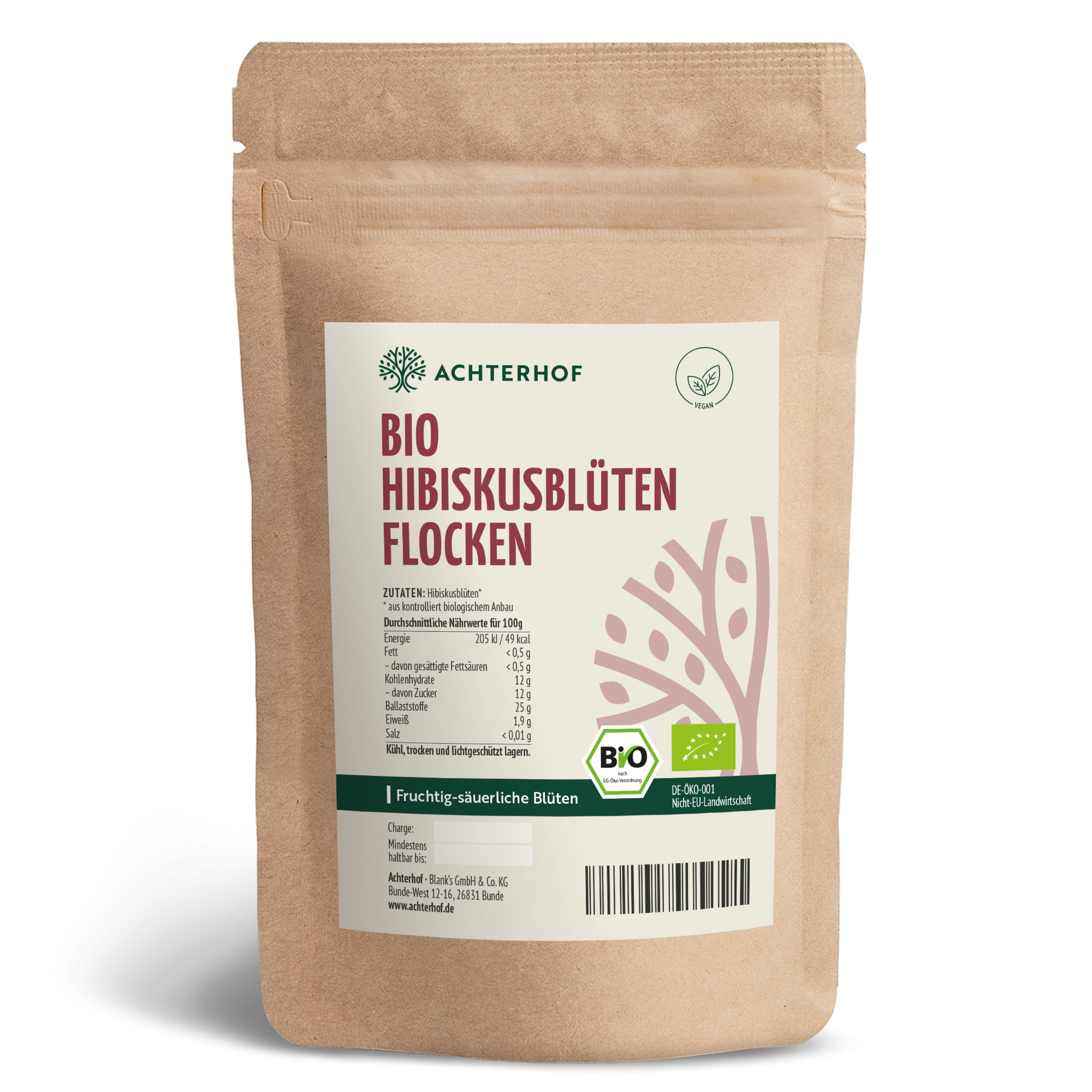 Bio Hibiskusblüten Flocken (100g)