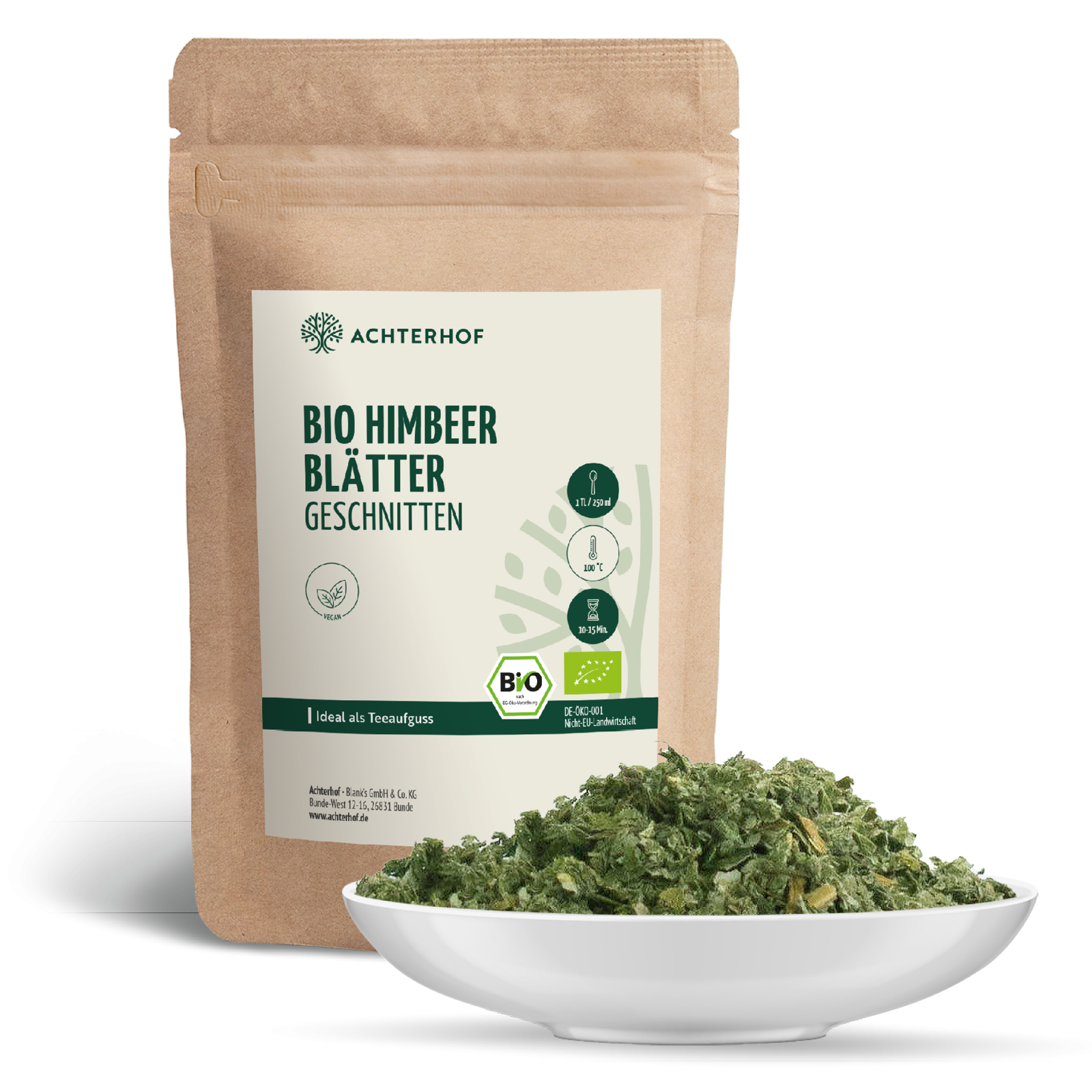 Himbeerblätter geschnitten Bio (250g)