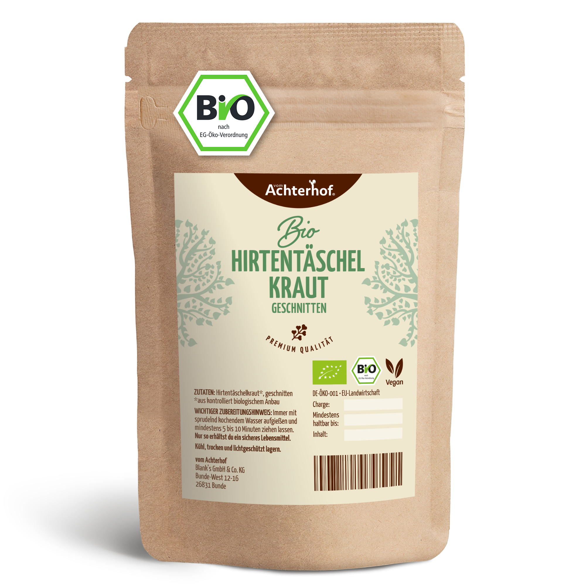 Hirtentäschelkraut geschnitten Bio (100g)