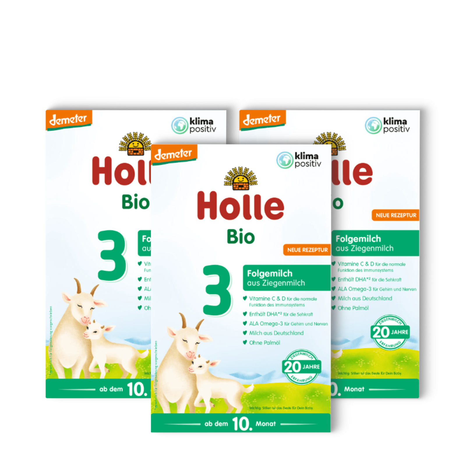 3er Pack Demeter Folgemilch 3 auf Ziegenmilchbasis ab dem 10. Monat (400g)