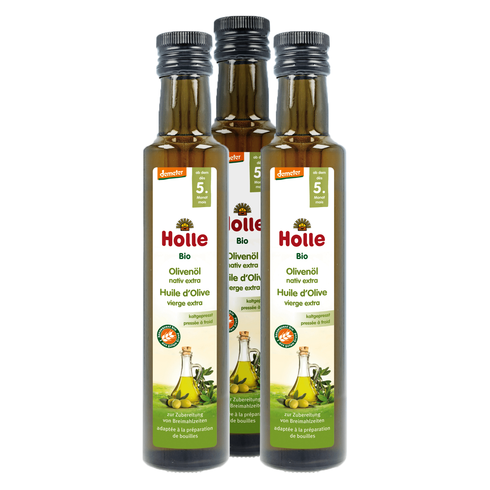 3er Pack Bio-Olivenöl nativ extra ab dem 5. Monat (250ml)