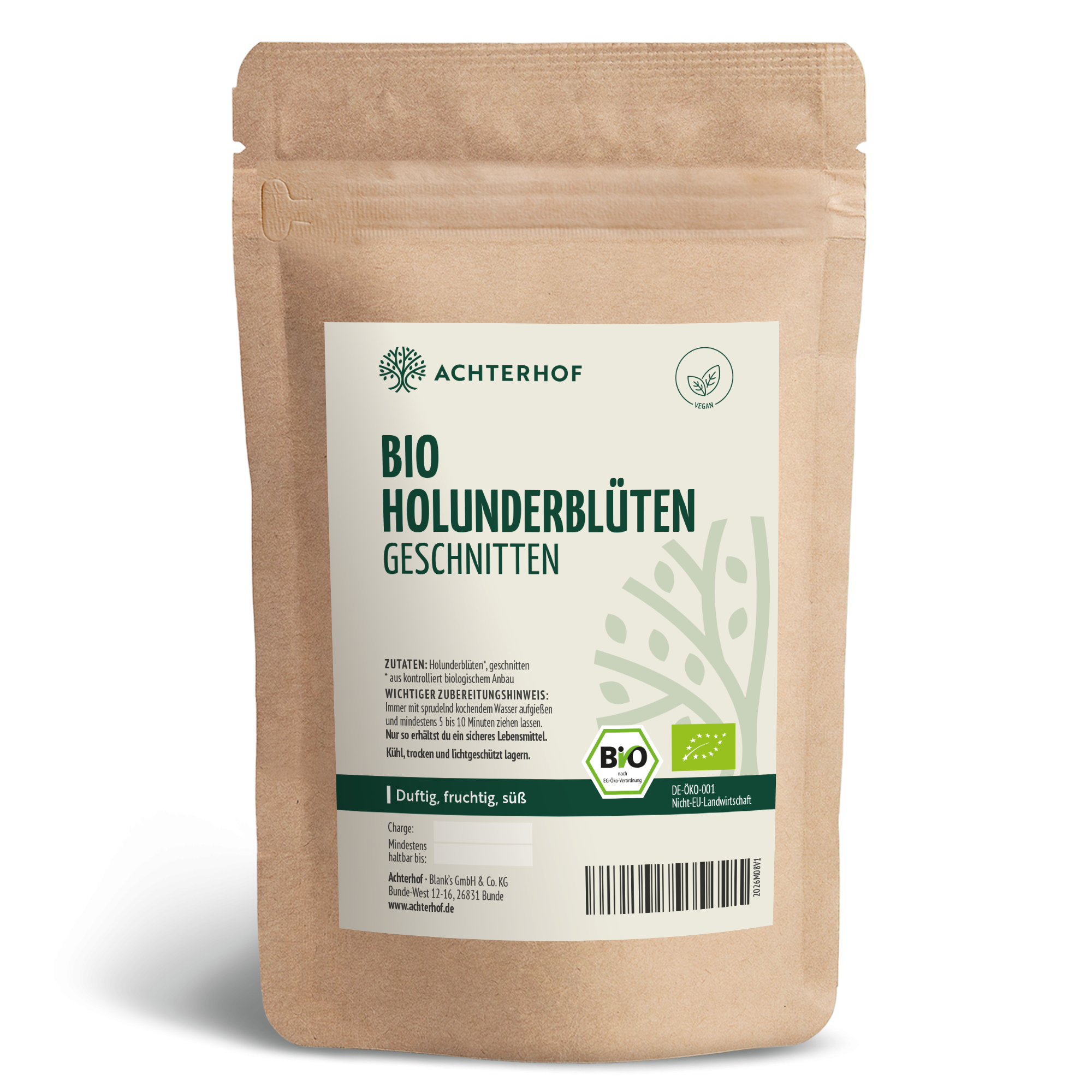 Holunderblüten geschnitten Bio (100g)