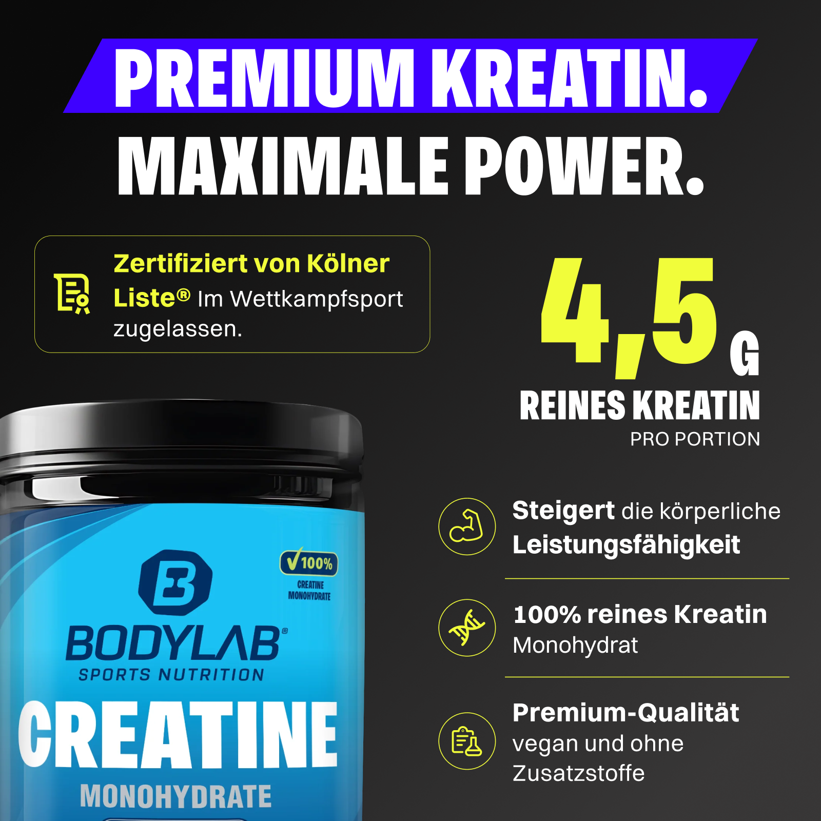 Creatine Monohydrate Powder (750g)