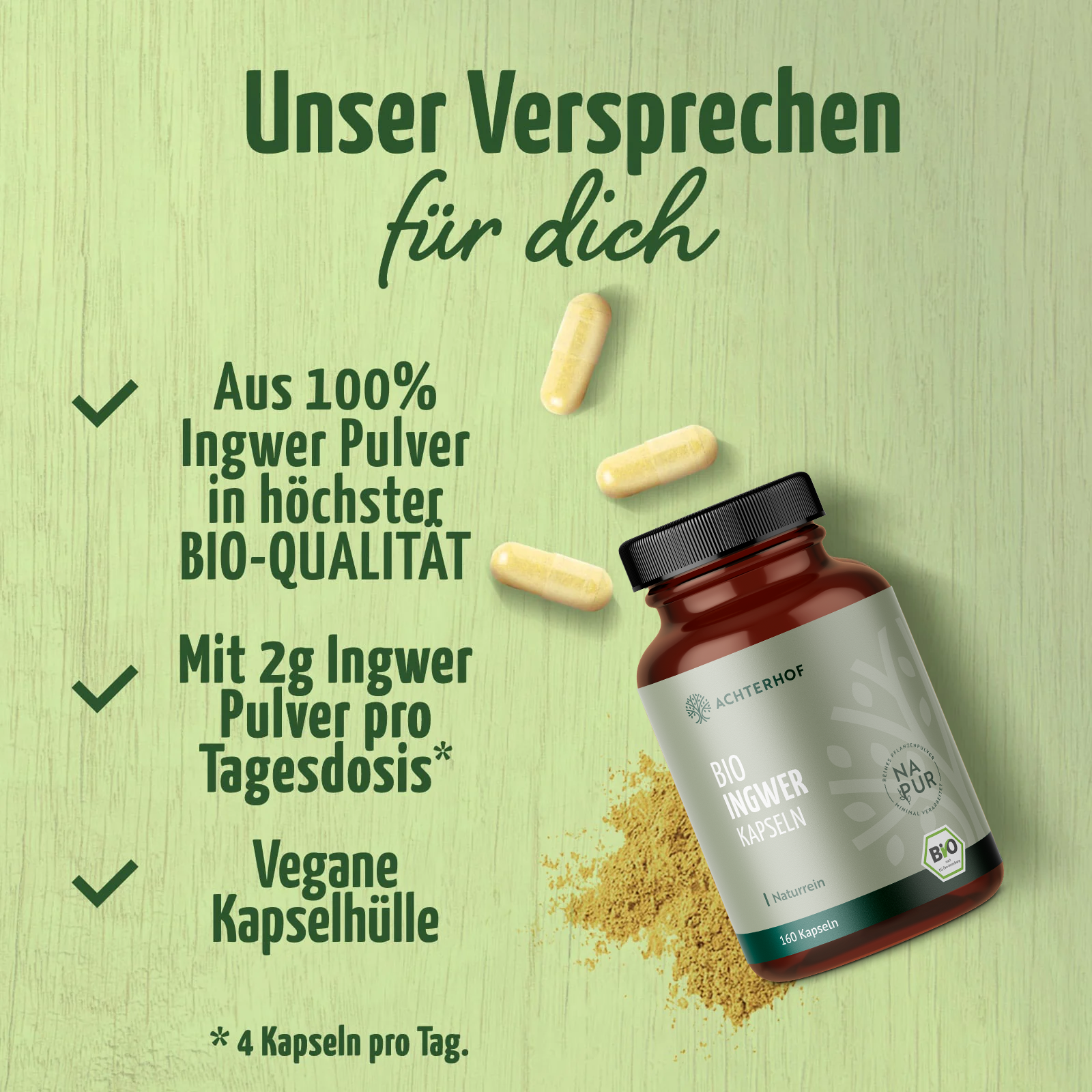 Bio Ingwer Kapseln (160 Kapseln)