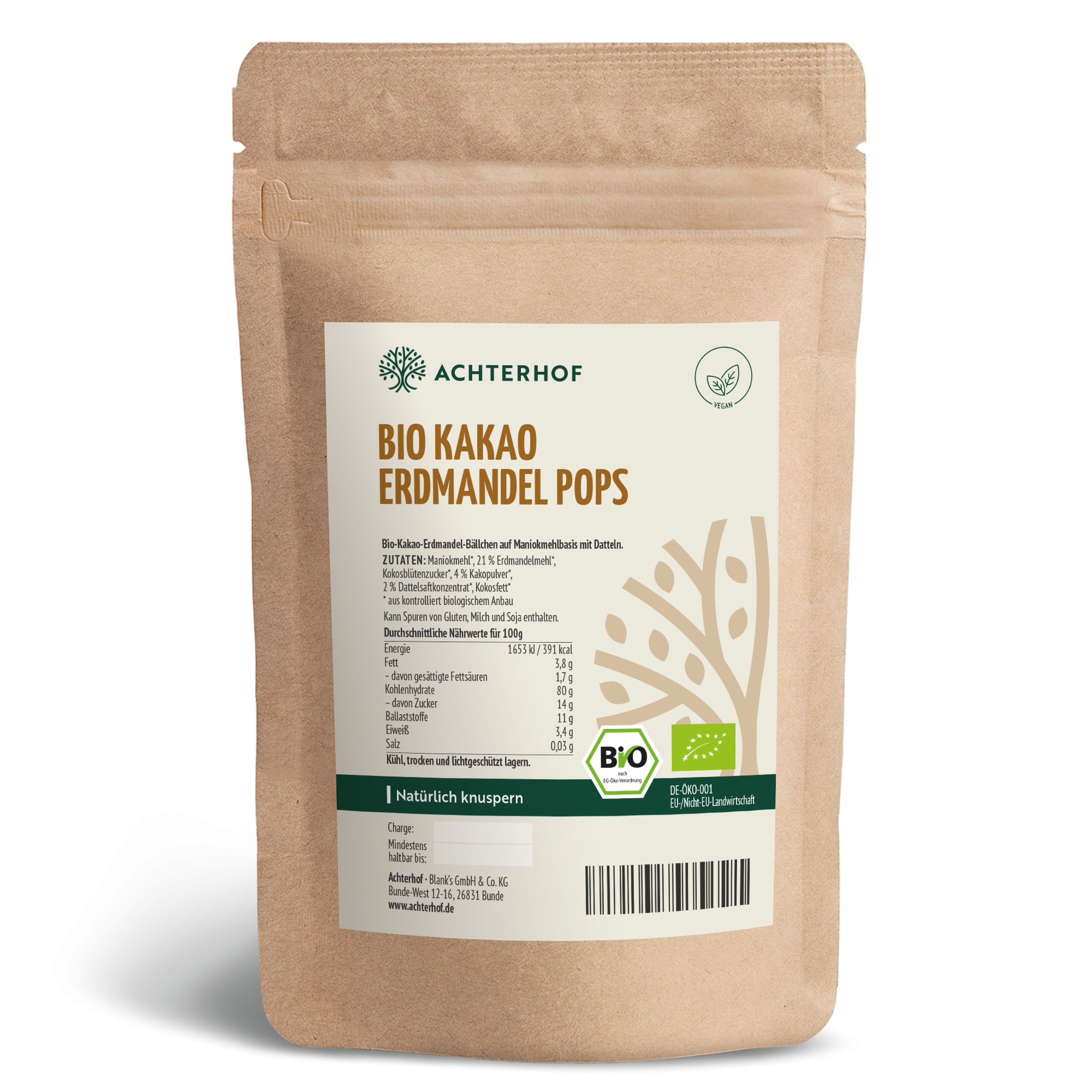 Bio Kakao Erdmandel Pops (100g)