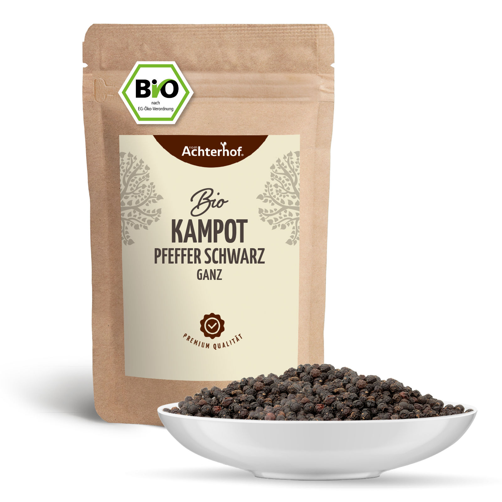 Kampot Pfeffer schwarz ganz Bio (100g)