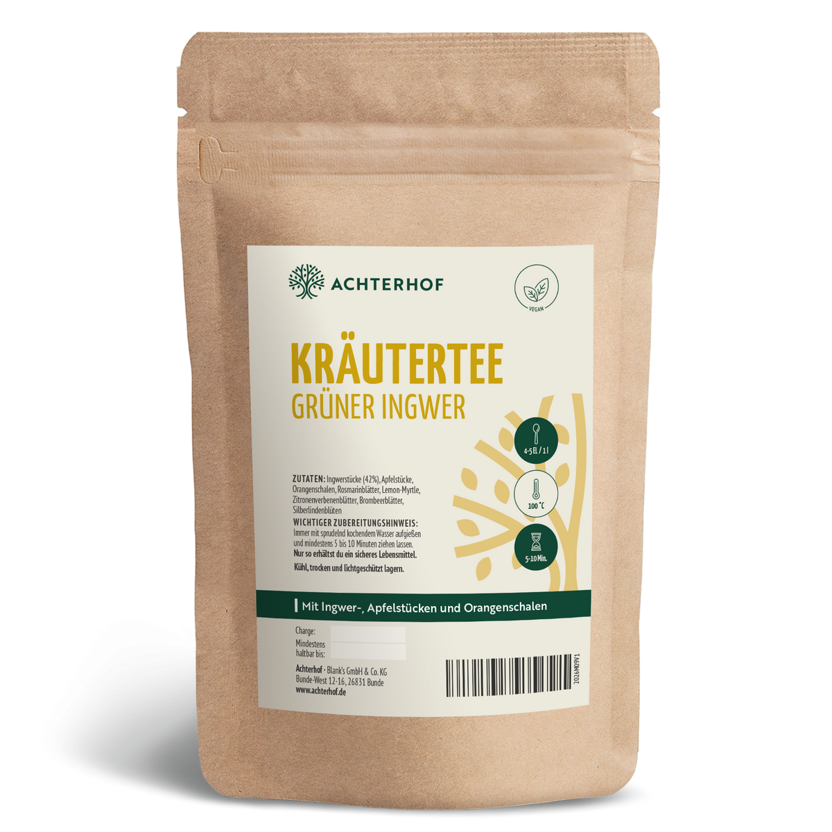 Kräutertee Grüner Ingwer (100g)