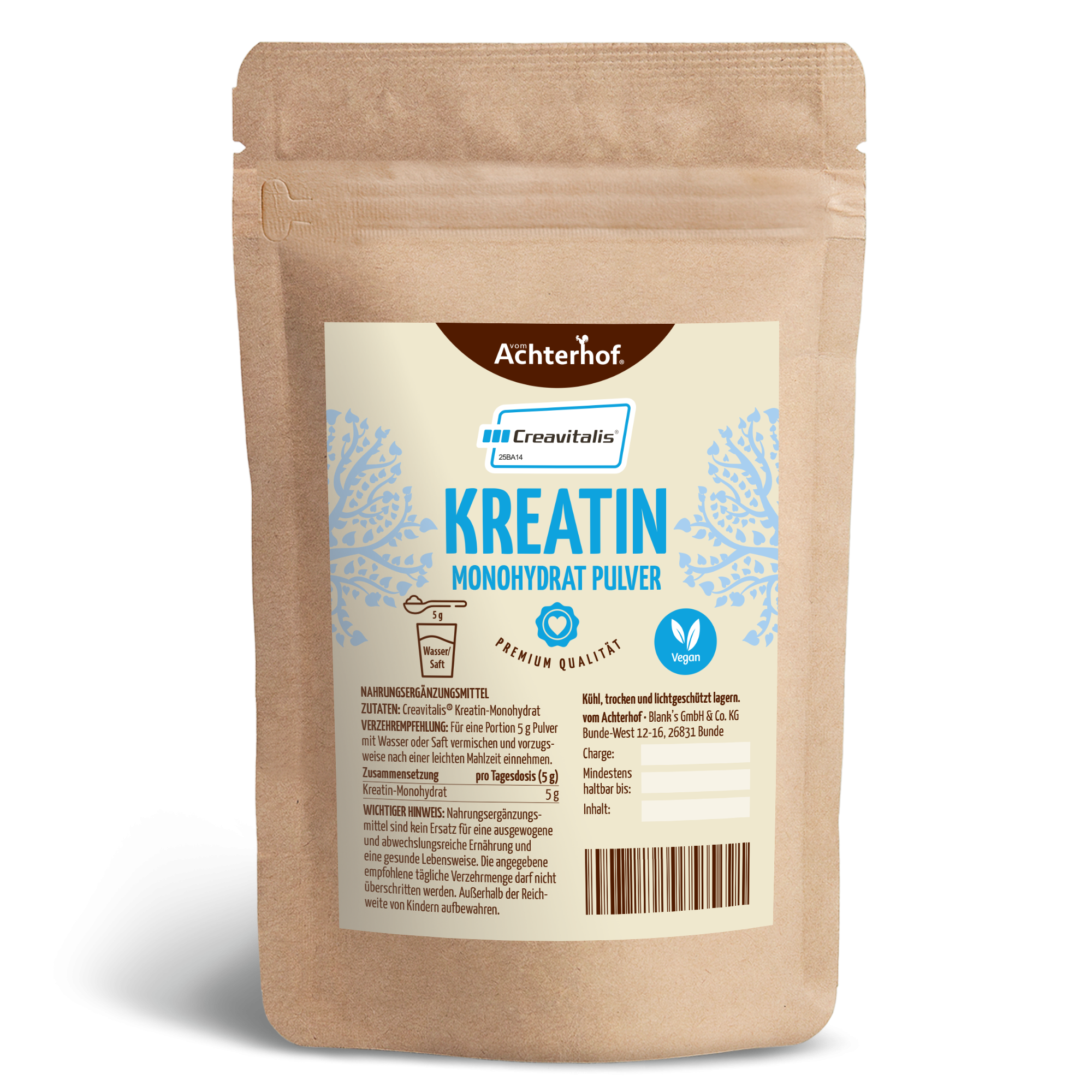 Creavitalis® Kreatin Monohydrat Pulver (250g)