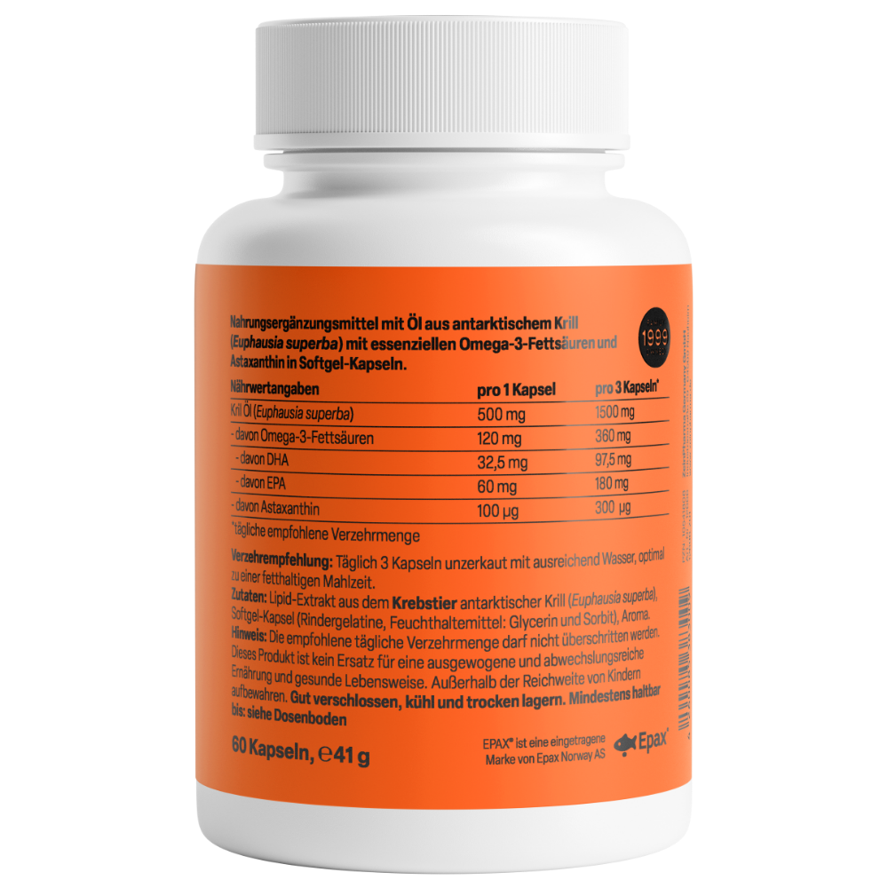 Krill Öl Antarktis 500mg (60 Kapseln)