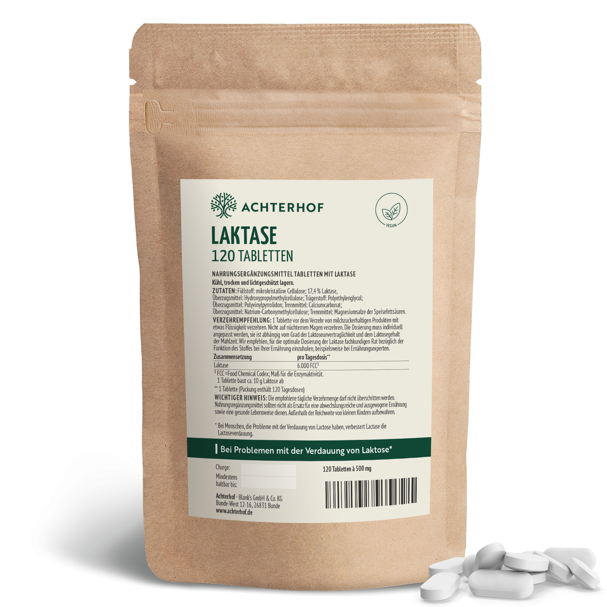 Laktase Tabletten (120 Tabletten)