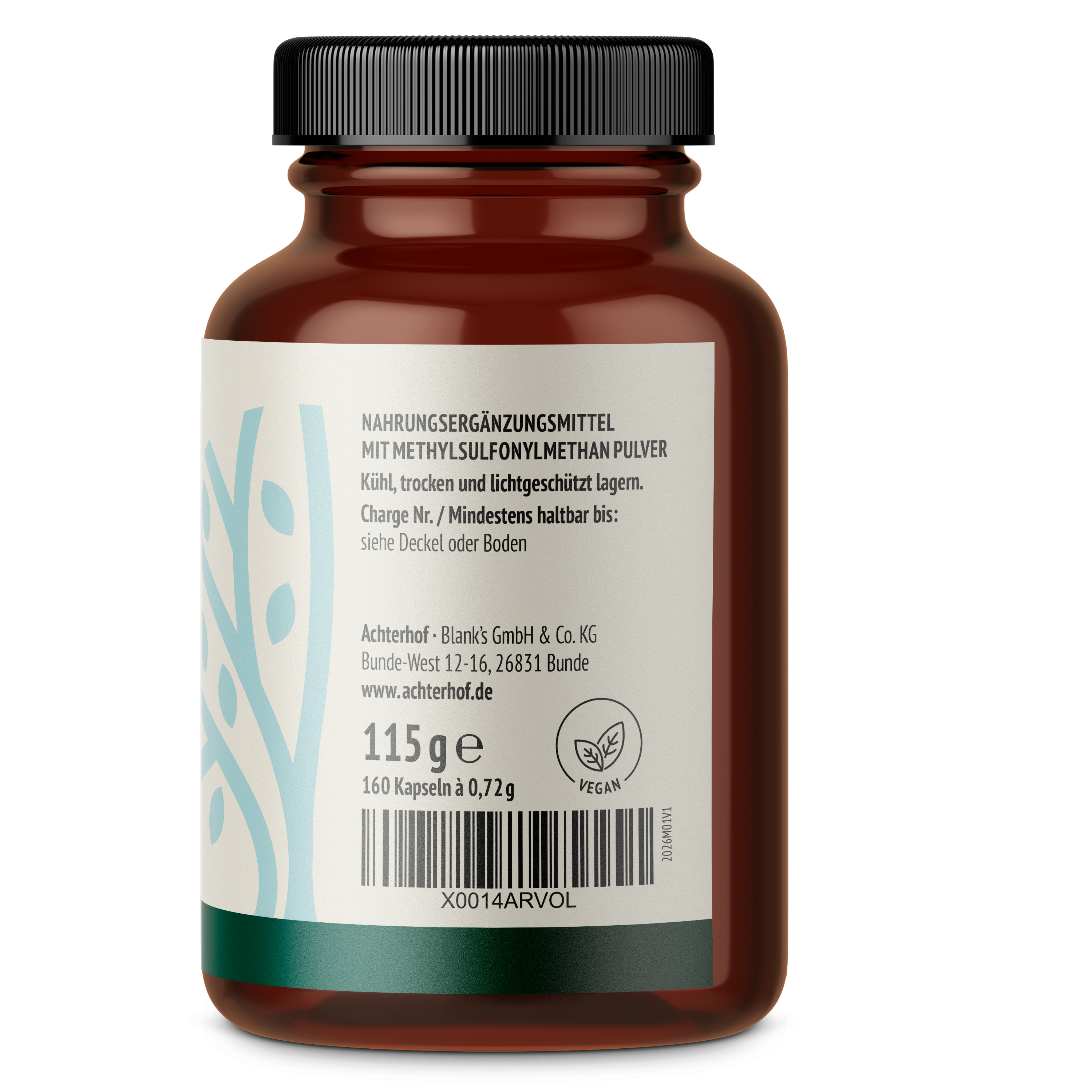 MSM (Methylsulfonylmethan) Kapseln (160 Kapseln)