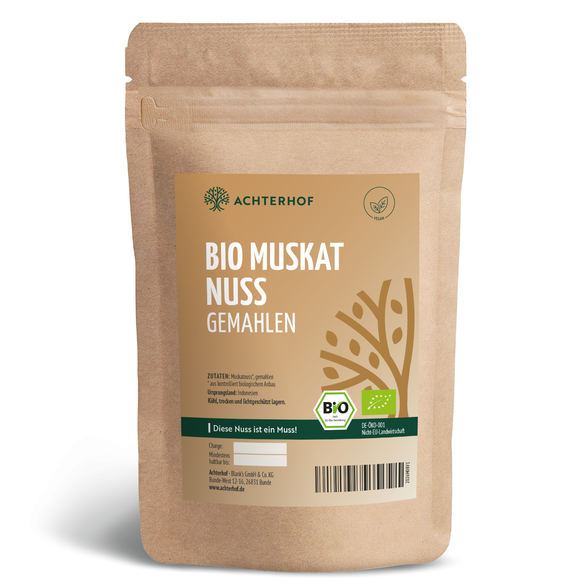 Muskatnuss gemahlen Bio (100g)