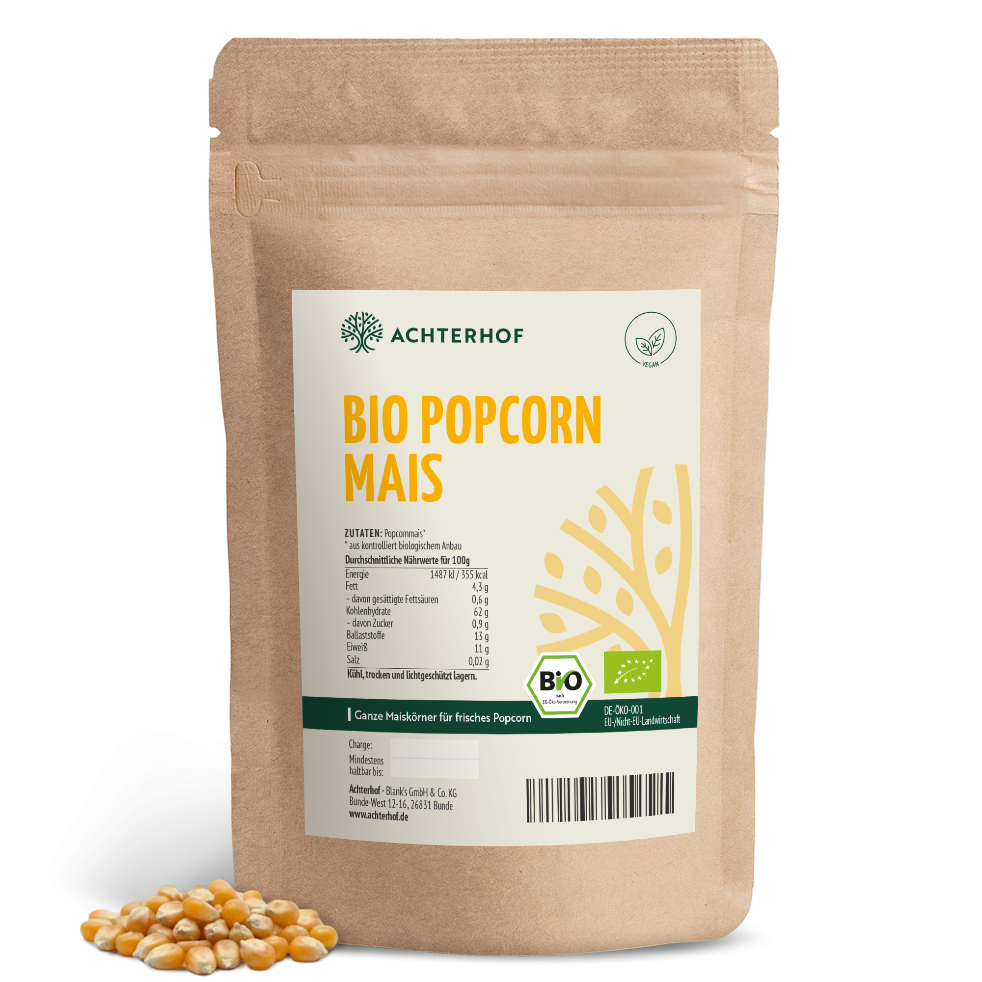 Bio Popcorn Mais (Butterfly) (500g)