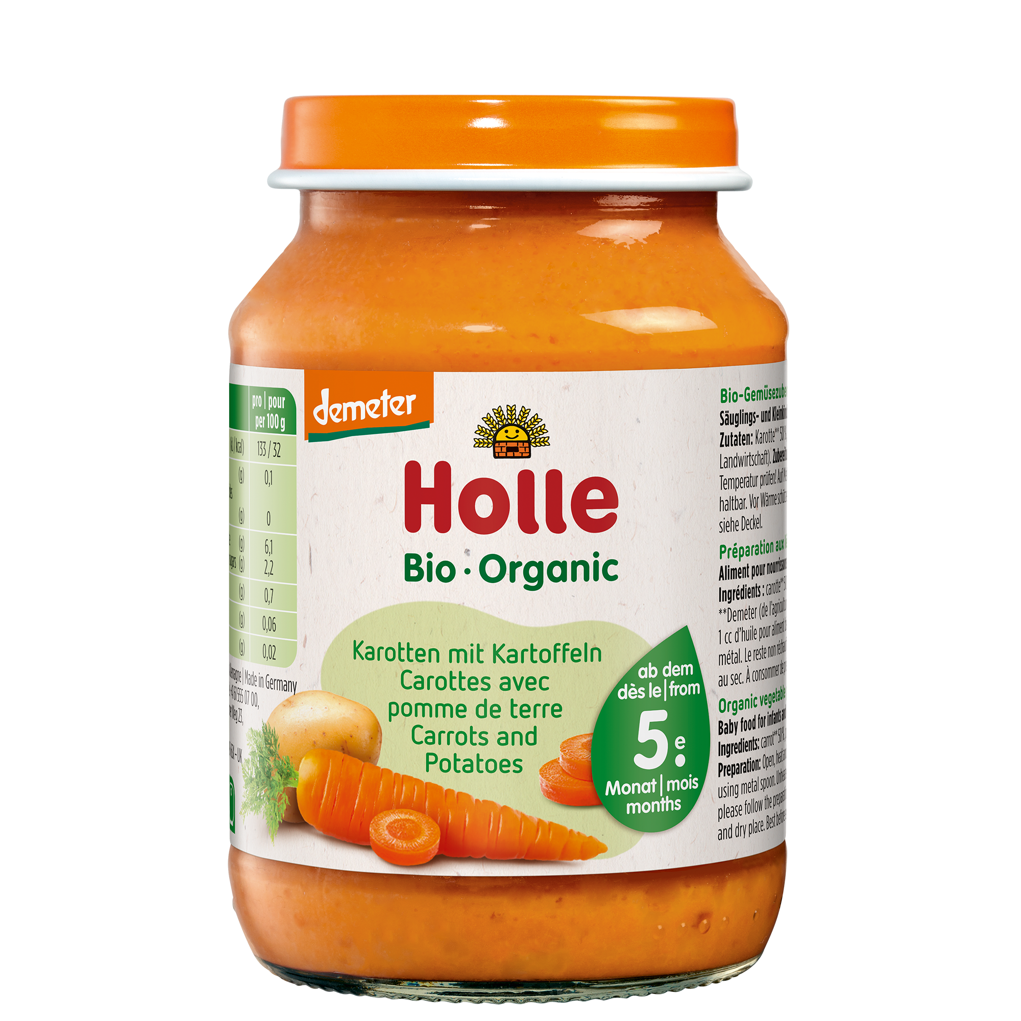 Karotten mit Kartoffeln - 190g - Demeter ab dem 5. Monat