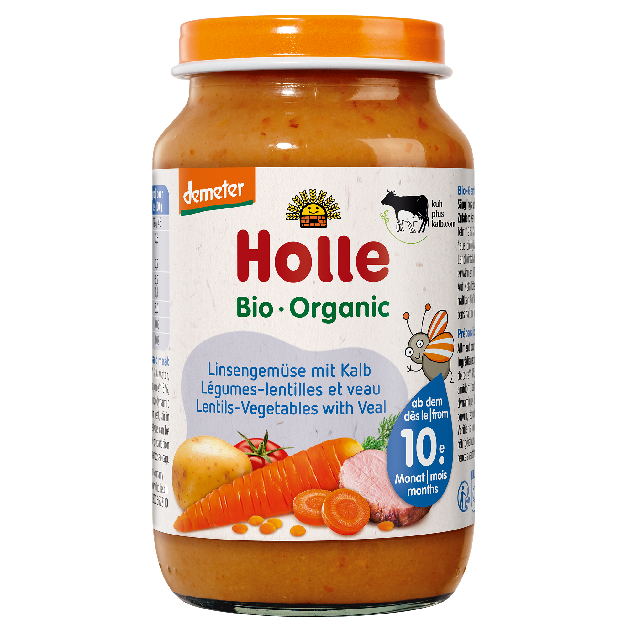 Linsengemüse mit Kalb - 220g - Demeter ab dem 10. Monat