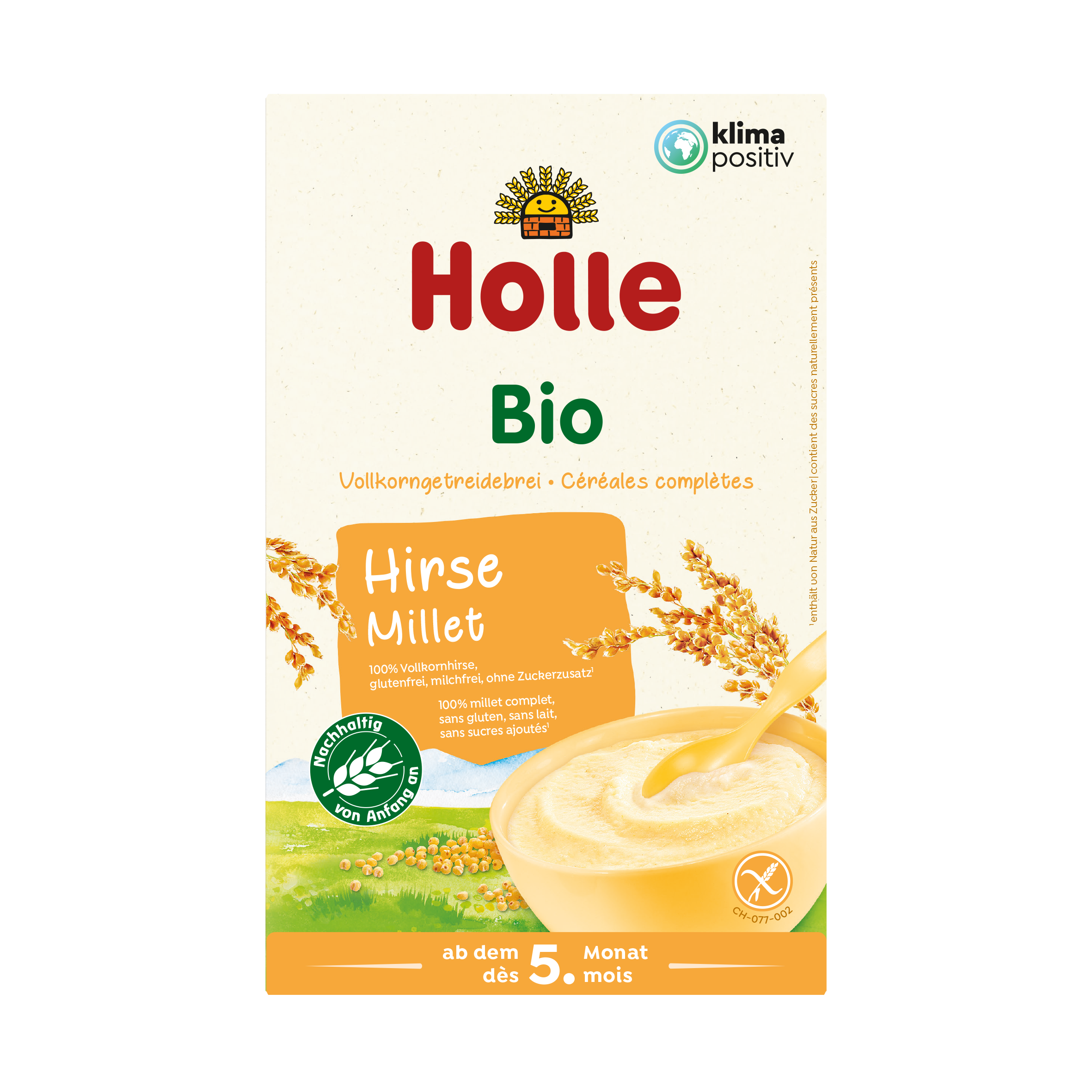 Bio-Vollkorngetreidebrei Hirse ab dem 5. Monat (250g)