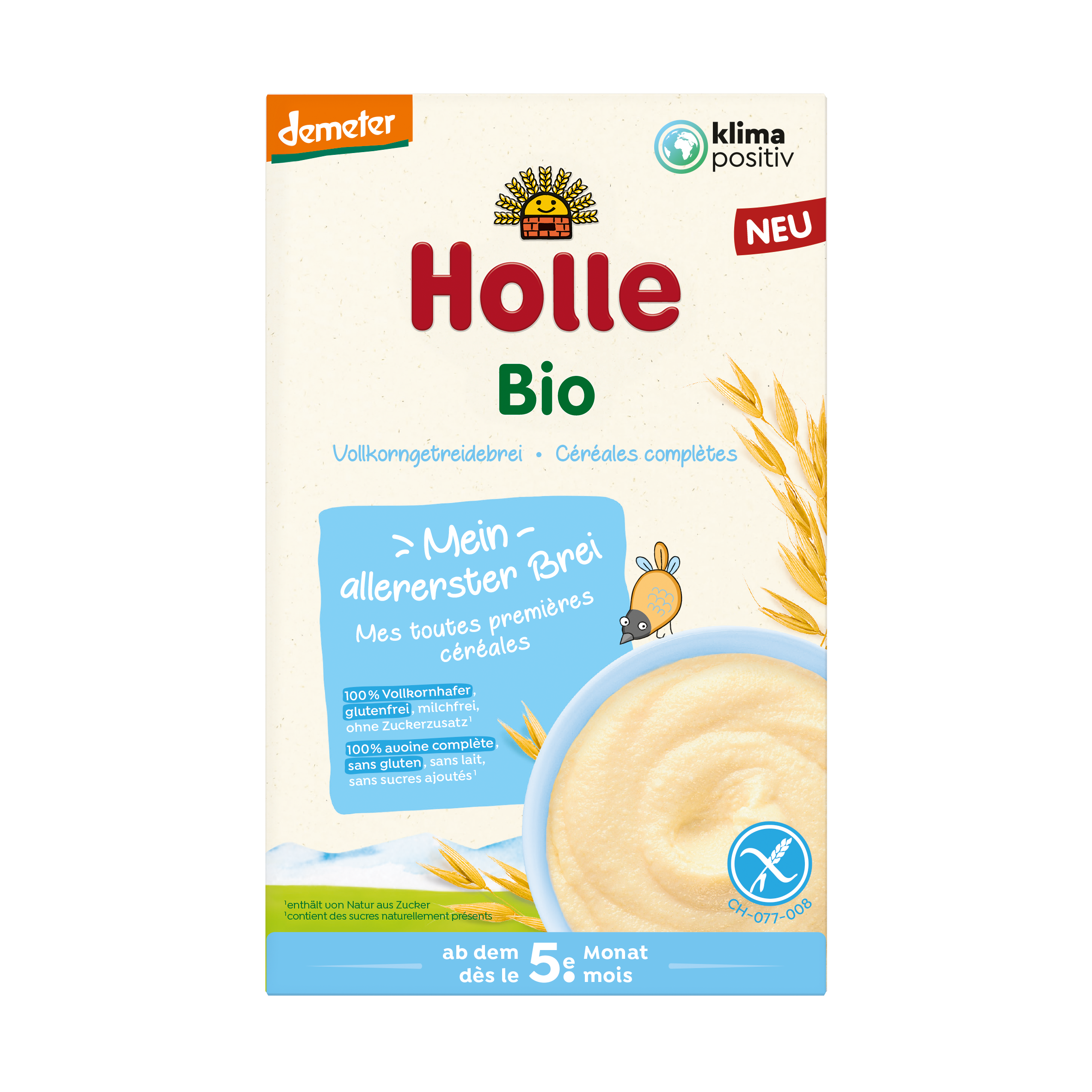 Bio-Vollkorngetreidebrei – Mein allererster Brei ab dem 5. Monat (250g)