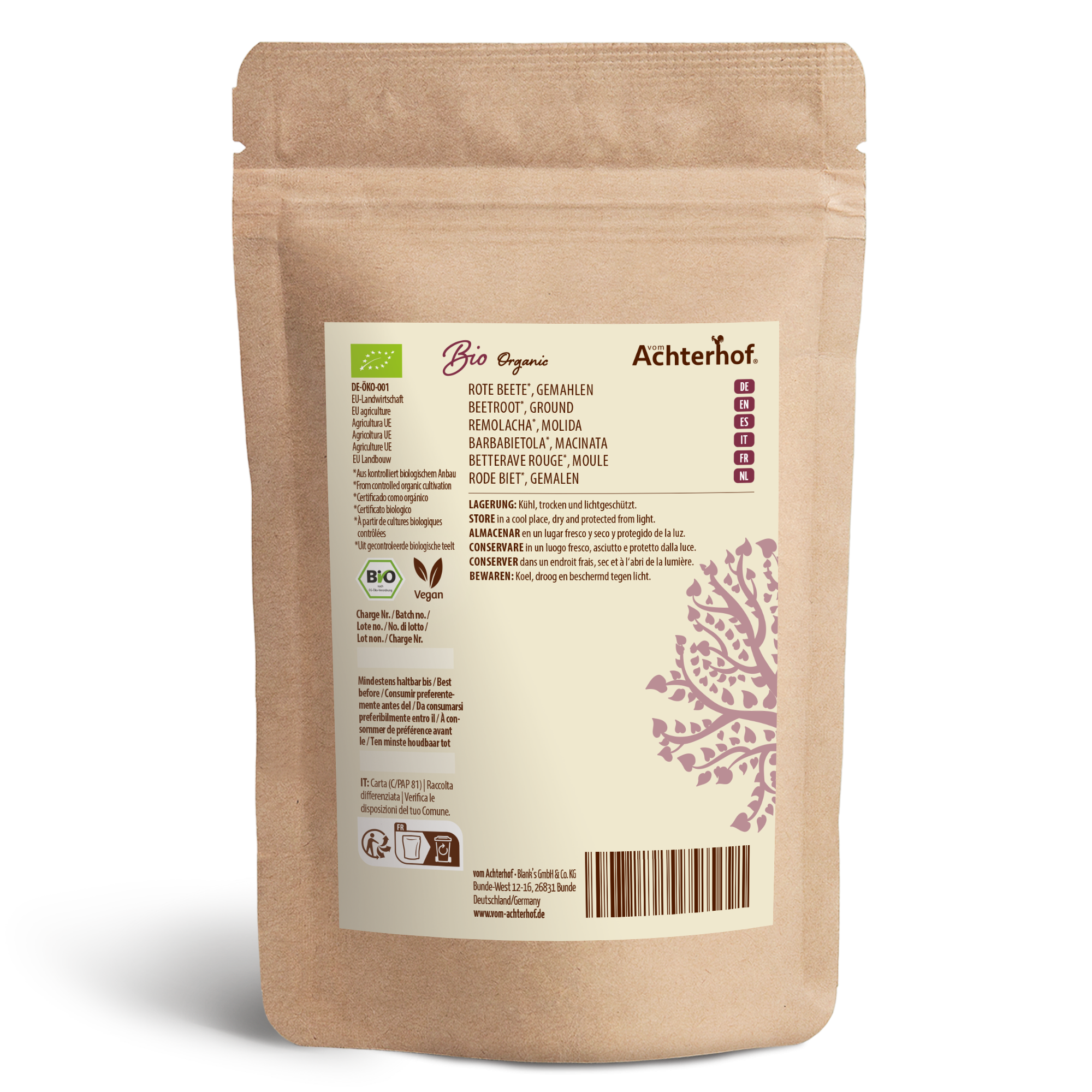 Rote Beete gemahlen Bio (500g)