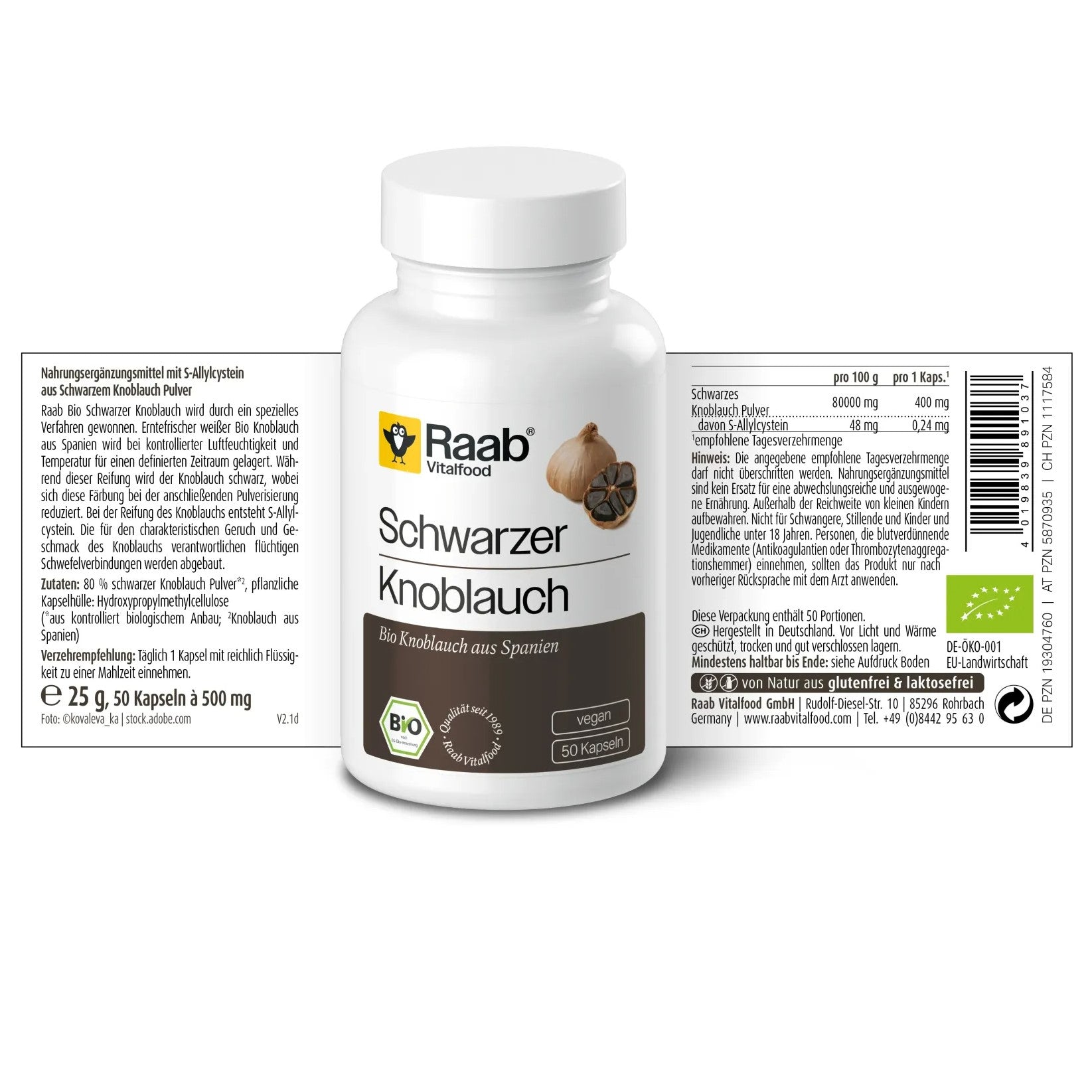 Bio Schwarzer Knoblauch (50 Kapseln)