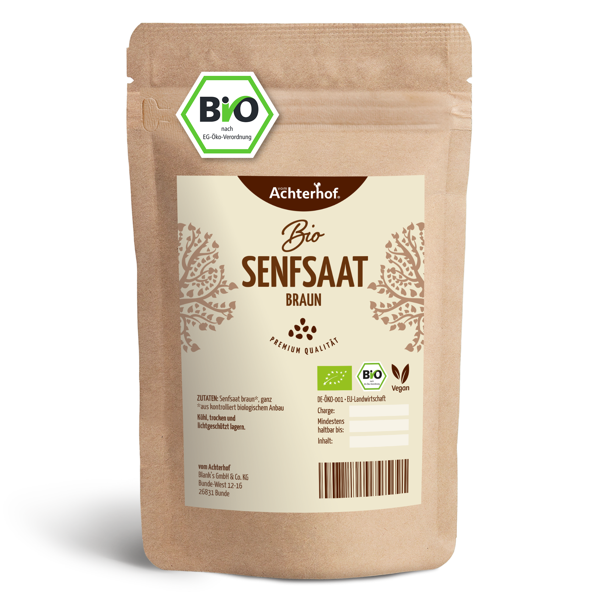 Senfsaat braun ganz Bio (500g)