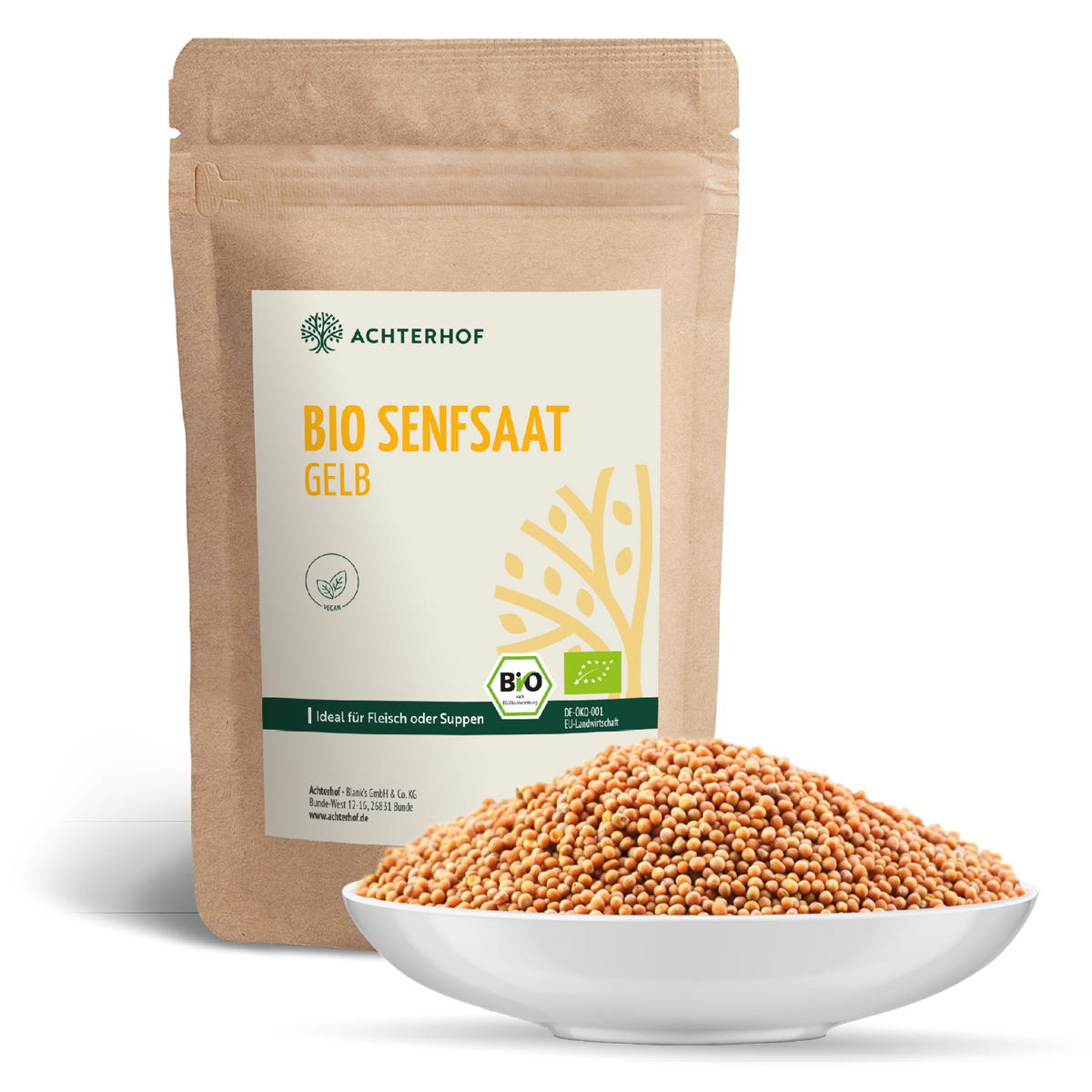 Senfsaat gelb ganz Bio (500g)