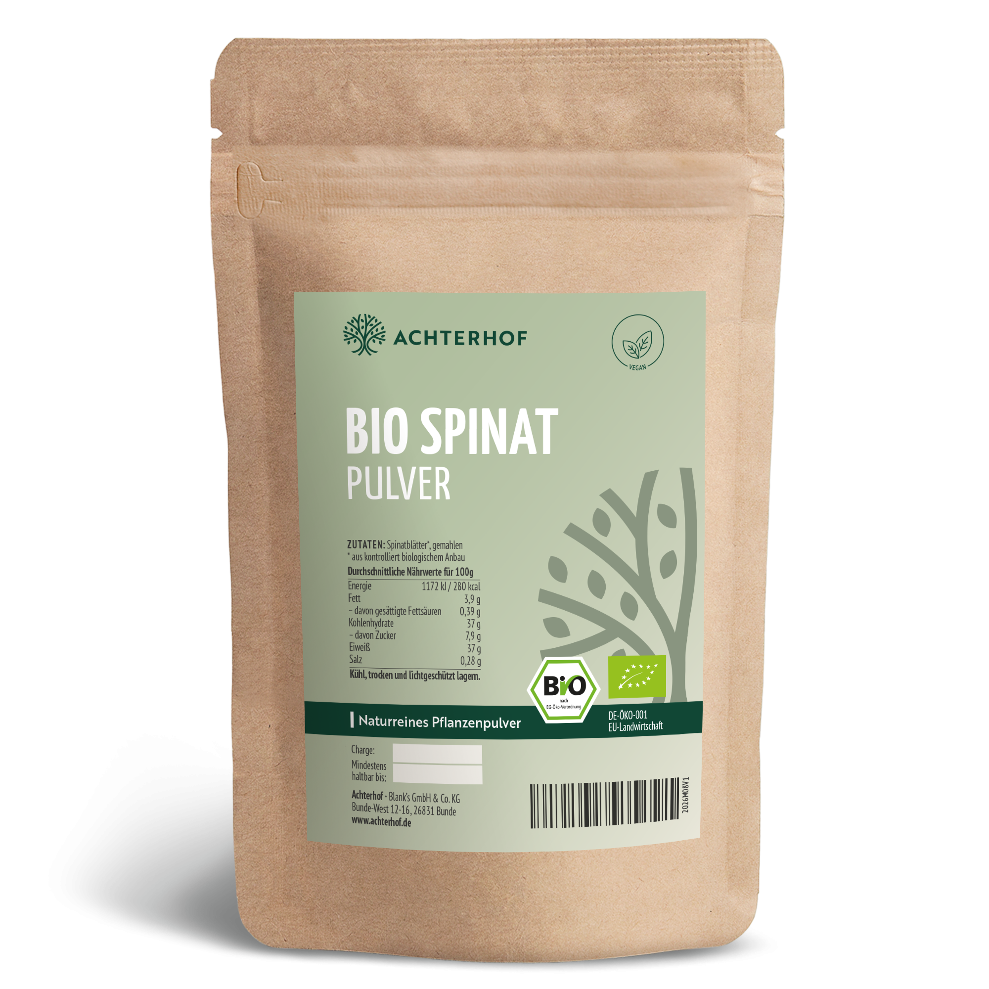 Spinat Pulver Bio (500g)