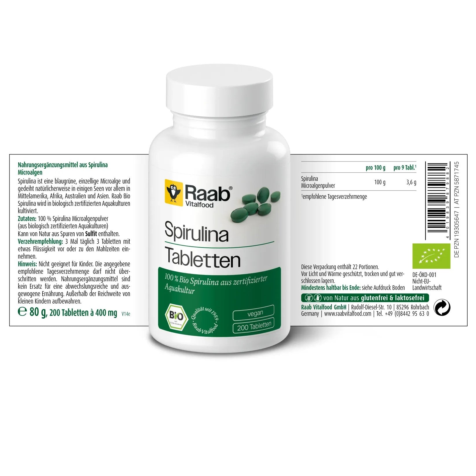 Bio Spirulina Tabletten (200 Tabletten)