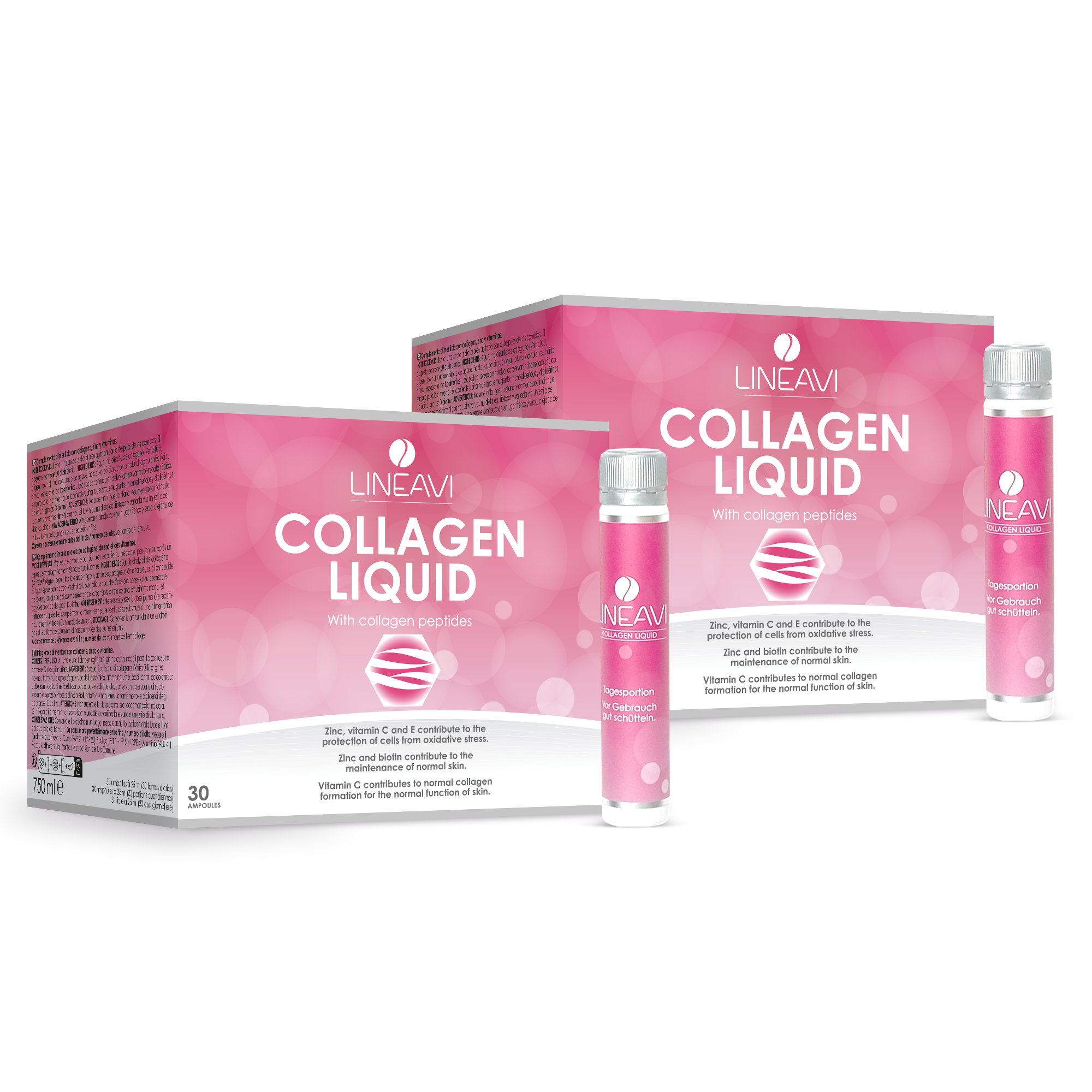 LINEAVI Kollagen Liquid 2-Monatspackung (2x30x25ml Trinkfläschchen)